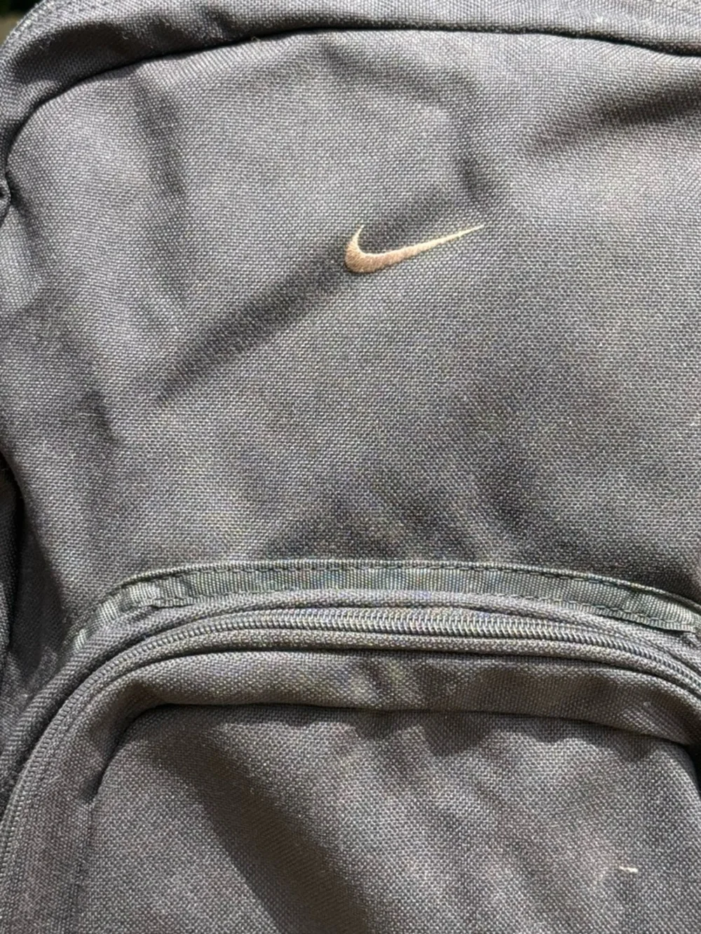 Nike Backpack Black Brown Leather Bottom Vintage Y2K School Bag